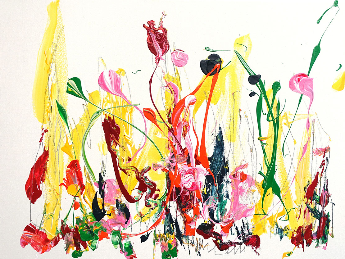 Christine Müller: Bild ‚Erinnerungen an Tschaikowsky, Teil III‘ (2024) (Original / Unikat), auf Keilrahmen