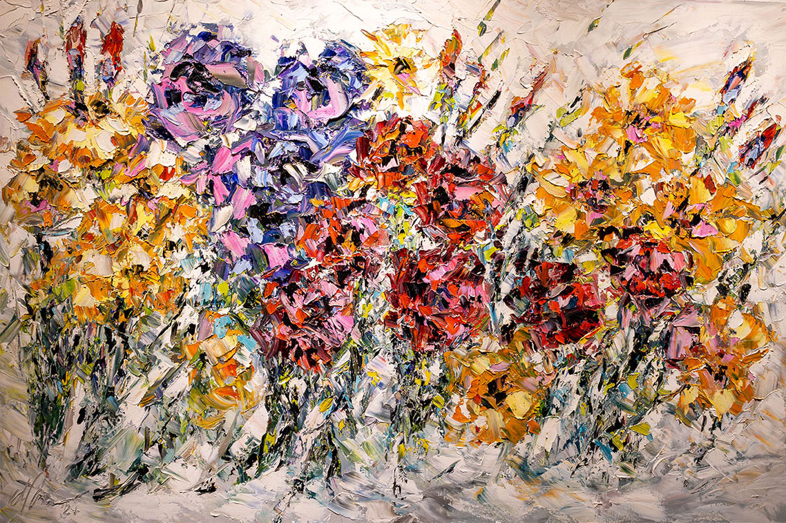 Nikolaus von der Assen: Bild ‚Dans le Jardin‘ (2024) (Original / Unikat), auf Keilrahmen