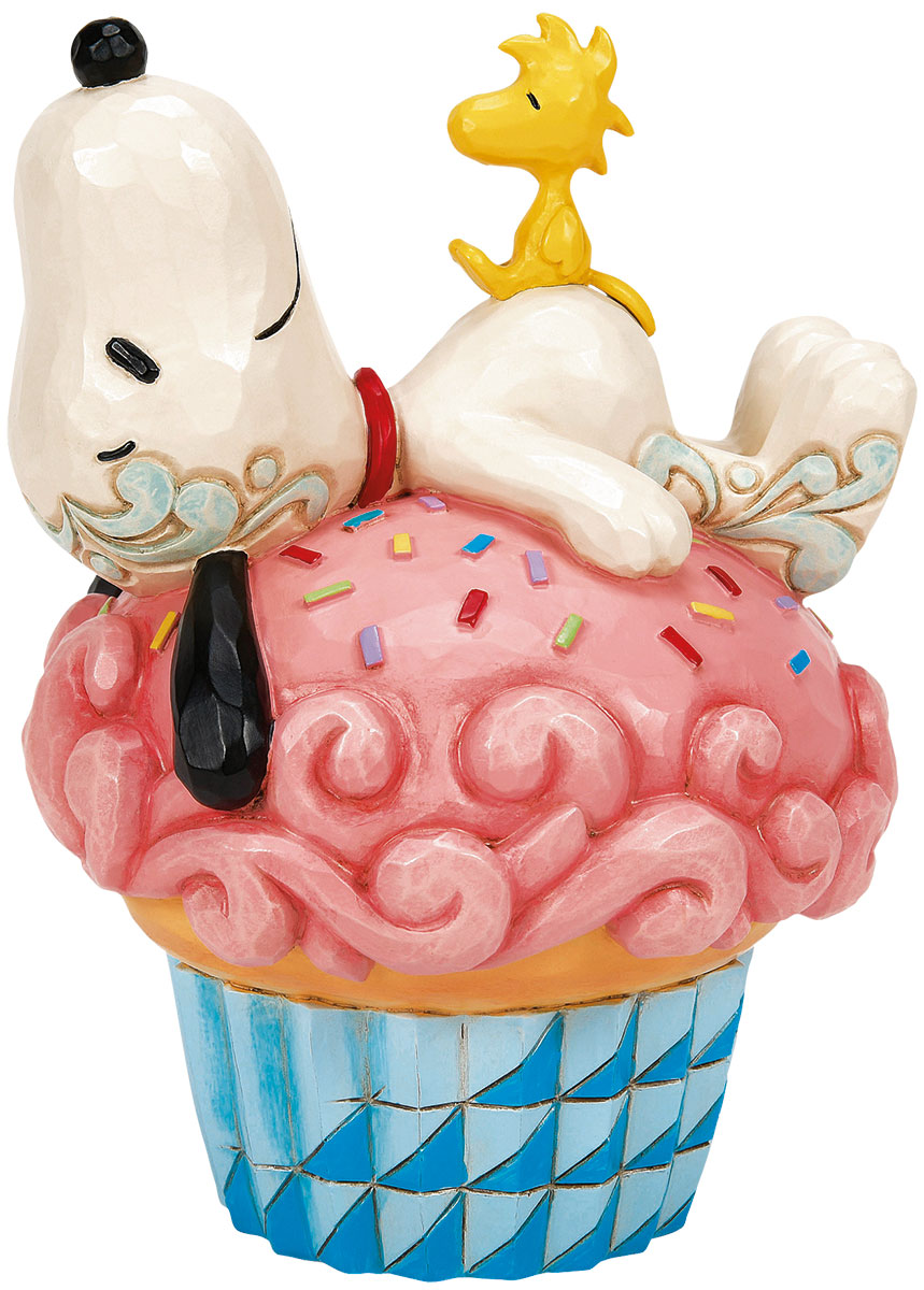 Jim Shore: Dekofigur ‚Cupcake Snoopy‘, Kunstguss