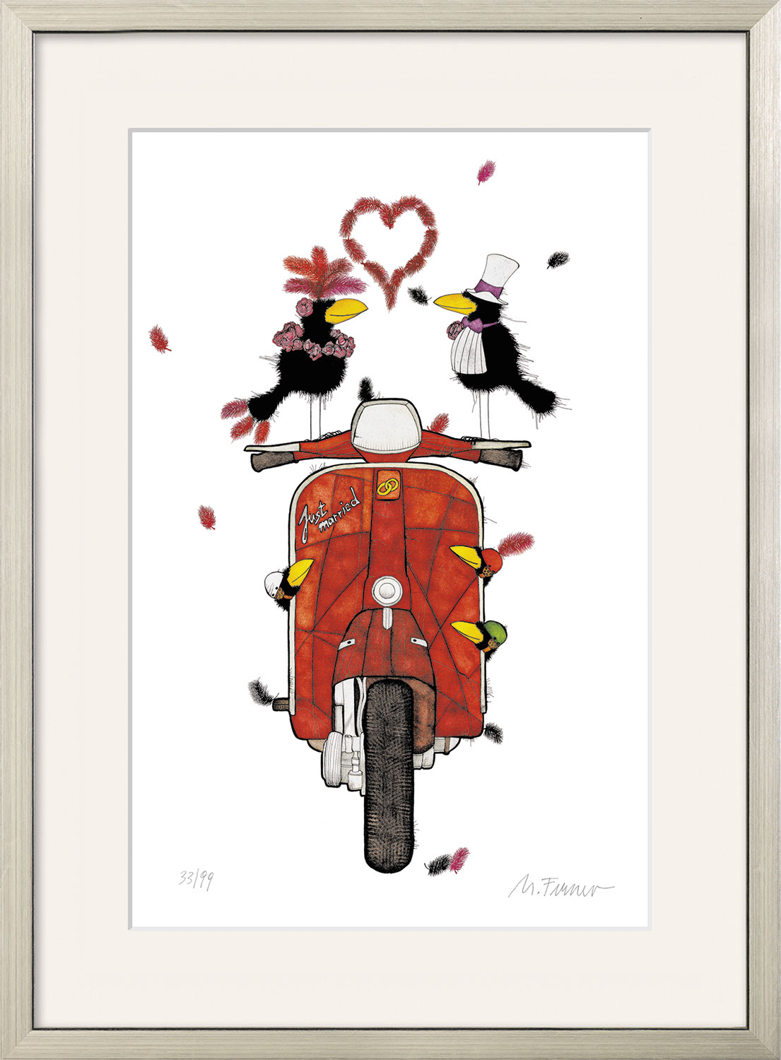 Michael Ferner: Bild ‚Just Married‘, gerahmt