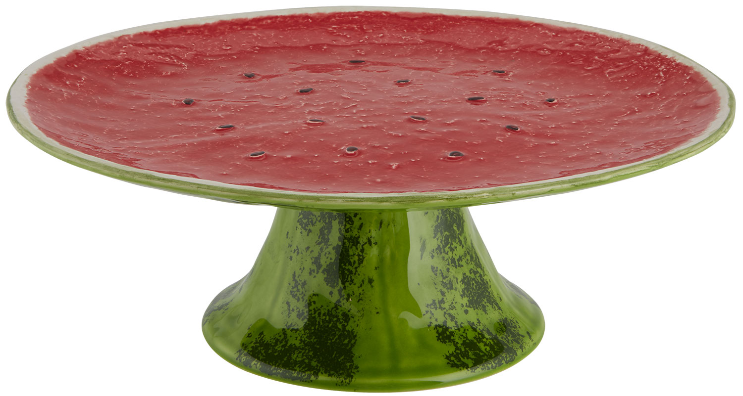 Bordallo Pinheiro: Tortenständer ‚Watermelon‘, Keramik