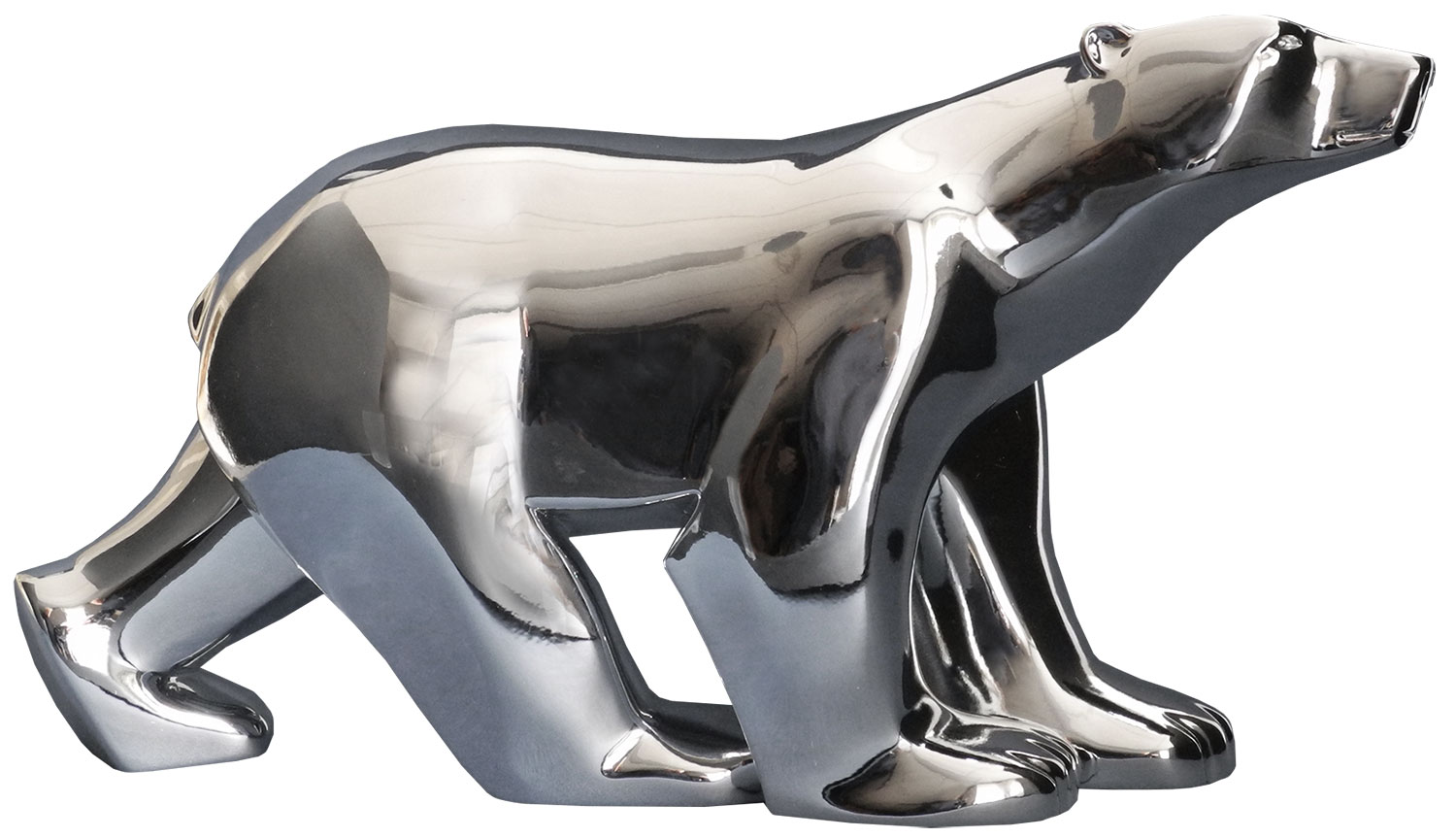 François Pompon: Skulptur ‚Großer Polarbär‘, Version in Kunstguss Metalloptik