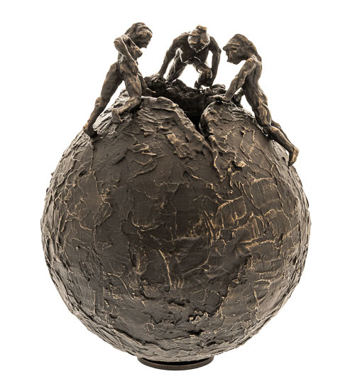 Jacques Vanroose: Skulptur ‚Universe‘, Bronze