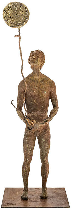Raffaella Benetti: Skulptur ‚Thoughts V – Time‘, Bronze