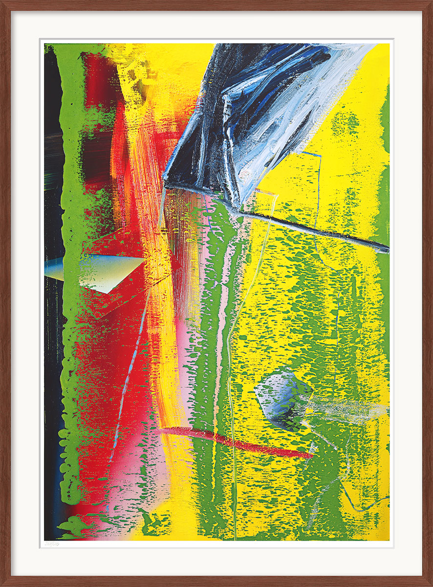 Gerhard Richter: Bild ‚Abstraktes Bild‘ (1982), Version dunkelbraun gerahmt