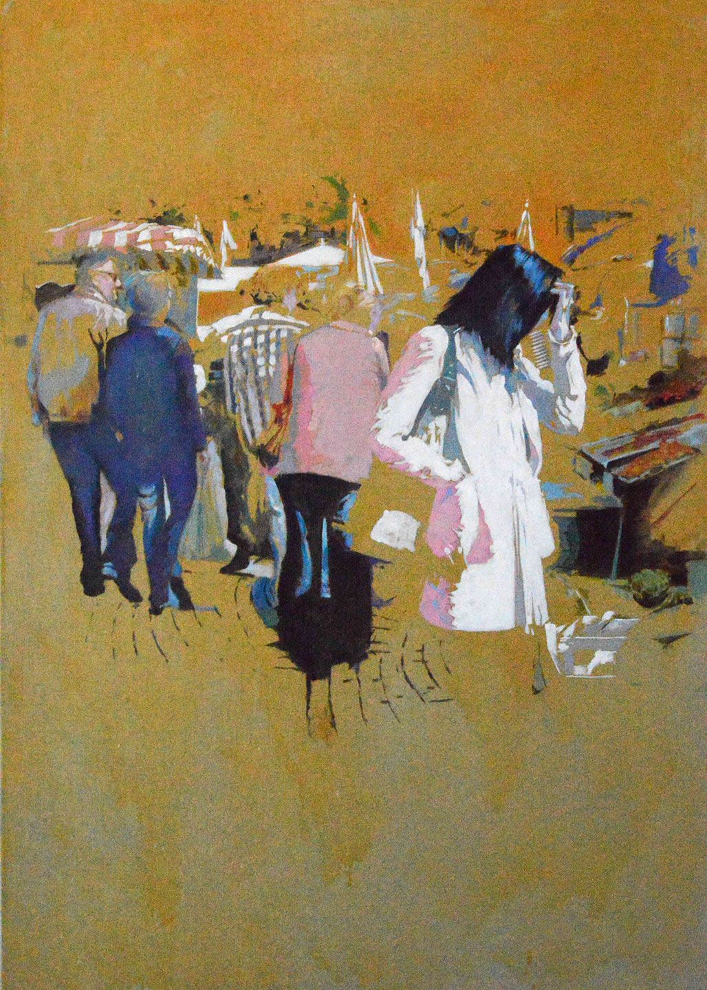 Esther Miranda: Bild ‚Marktplatz‘ (2017) (Original / Unikat), auf Keilrahmen