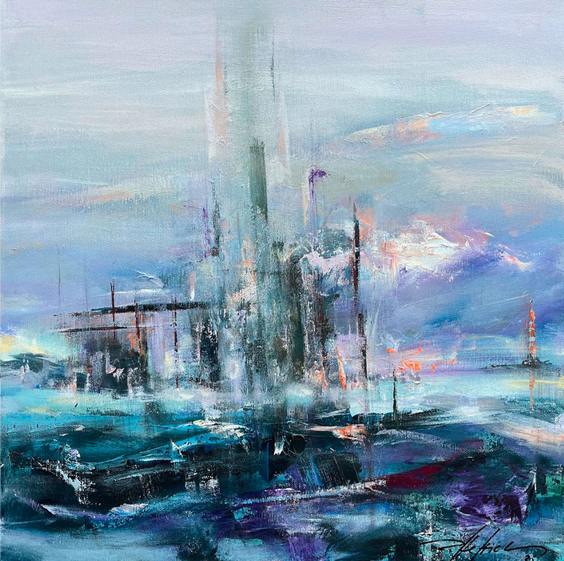 Robert Hettich: Bild ‚Faro‘ (2025) (Original / Unikat), auf Keilrahmen