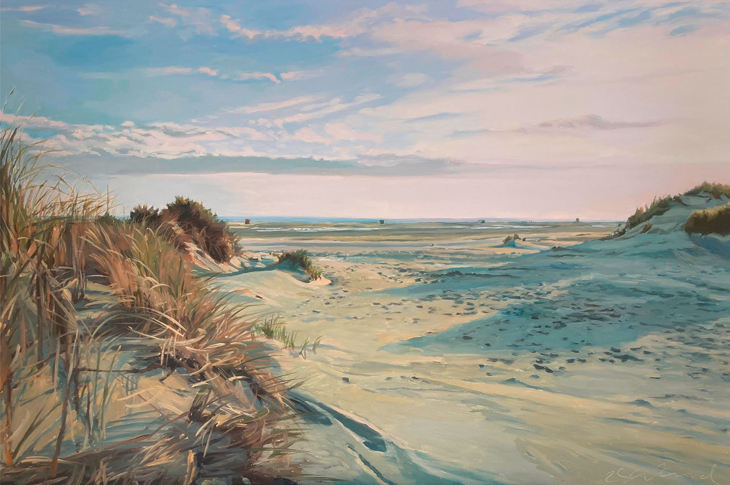 Susanne Wind: Bild ‚Himmel und Sand XI‘ (2025) (Original / Unikat), auf Keilrahmen