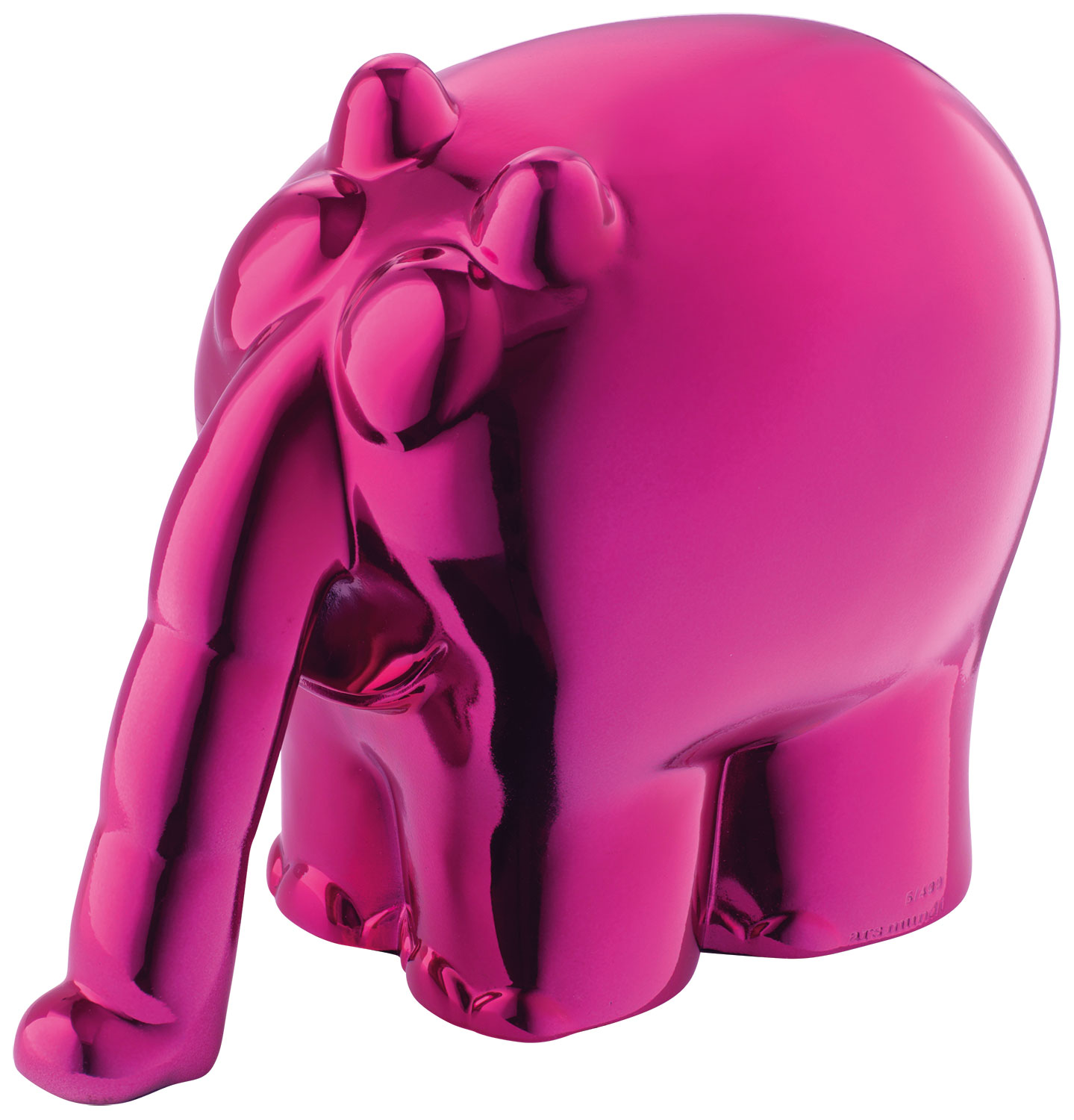 Otto Waalkes: Skulptur ‚Ottifant‘, Version in Kunstguss Metallic-Pink