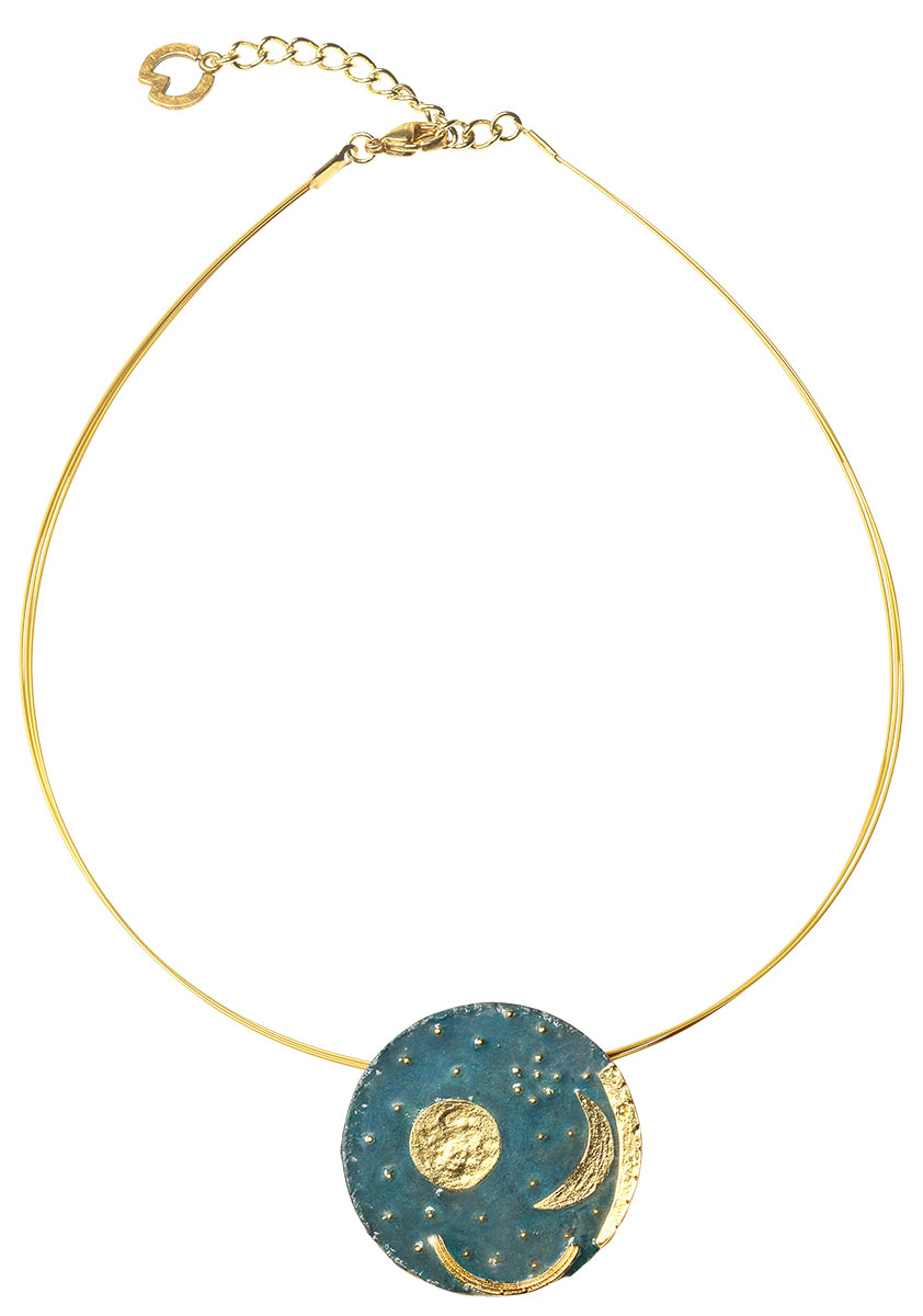 Petra Waszak: Collier ‚Himmelsscheibe von Nebra‘, Schmuck