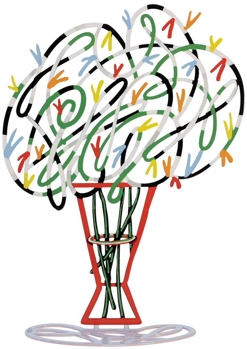 David Gerstein: Doppelseitige Standskulptur ‚Bouquet White‘