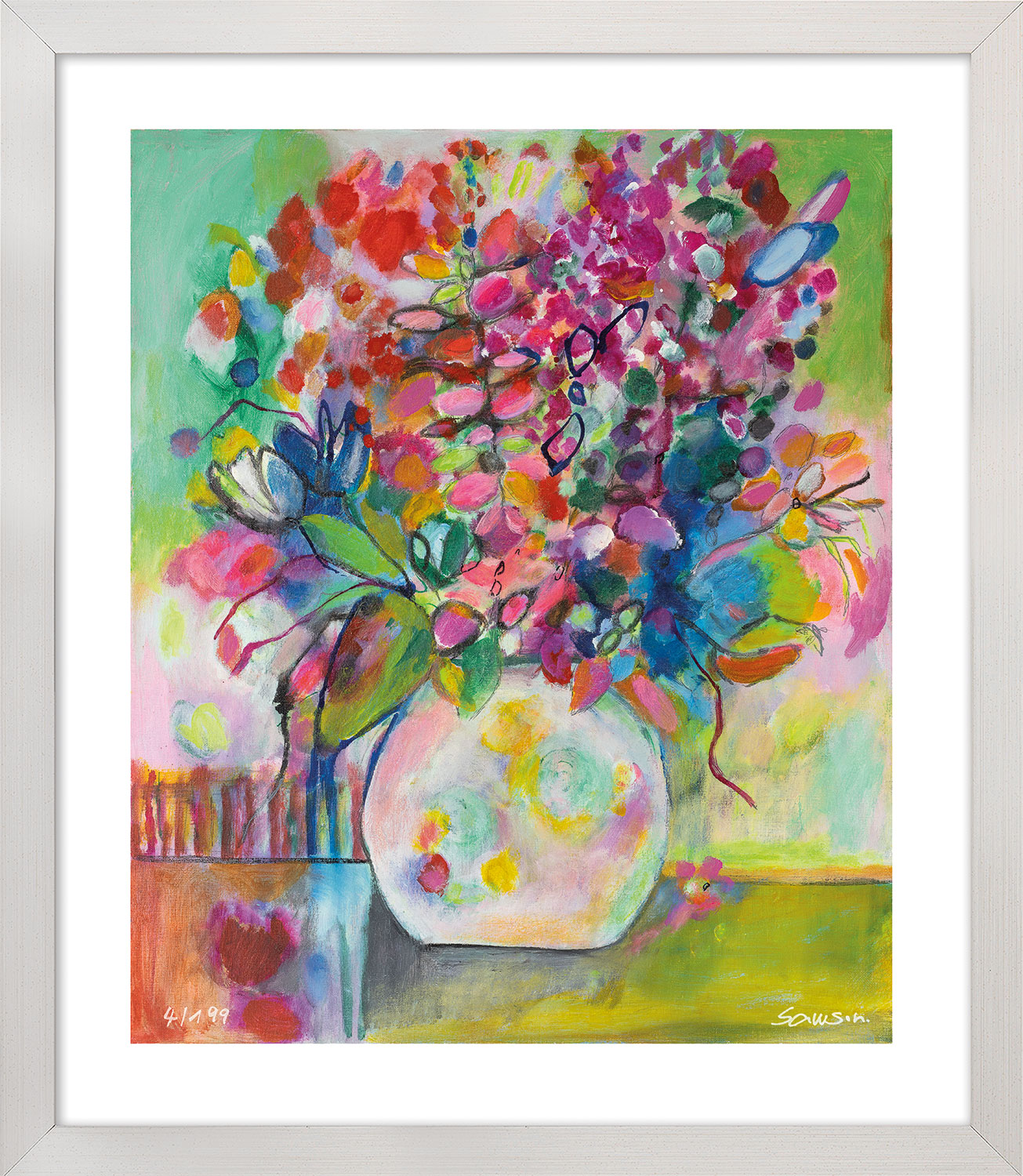 Anne Samson: Bild ‚Herrlicher Sonntag‘ (2024), gerahmt