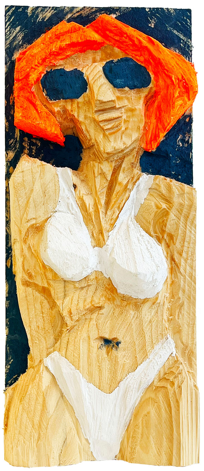 Jörg Herz: Wandrelief ‚Summertime‘ (2026) (Original / Unikat), Holz, Skulptur
