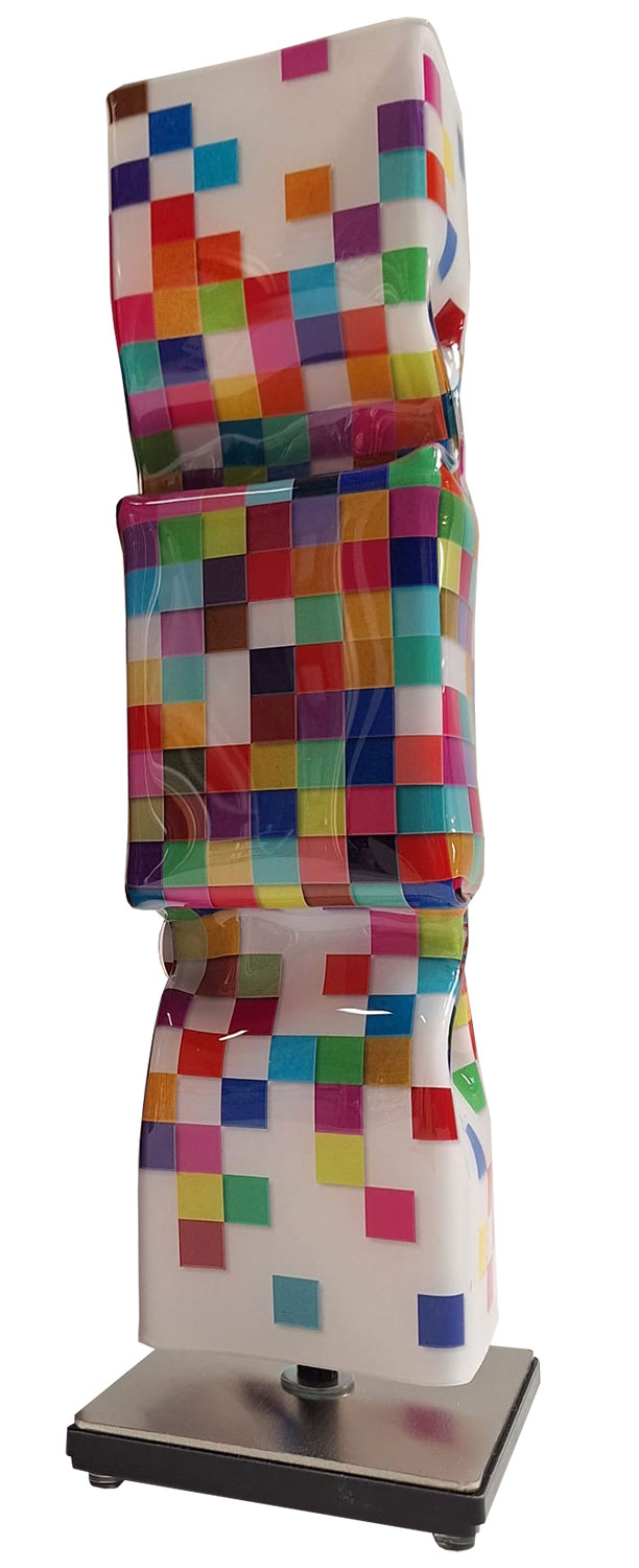 Ad van Hassel: Skulptur ‚Art Candy Colours of Life White – Michael Daniels‘