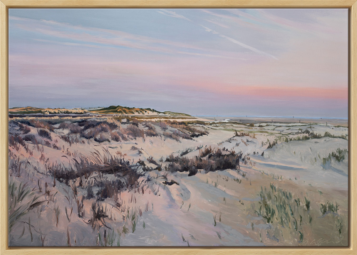 Susanne Wind: Bild ‚Sünnabend Abend‘ (2021) (Original / Unikat), gerahmt