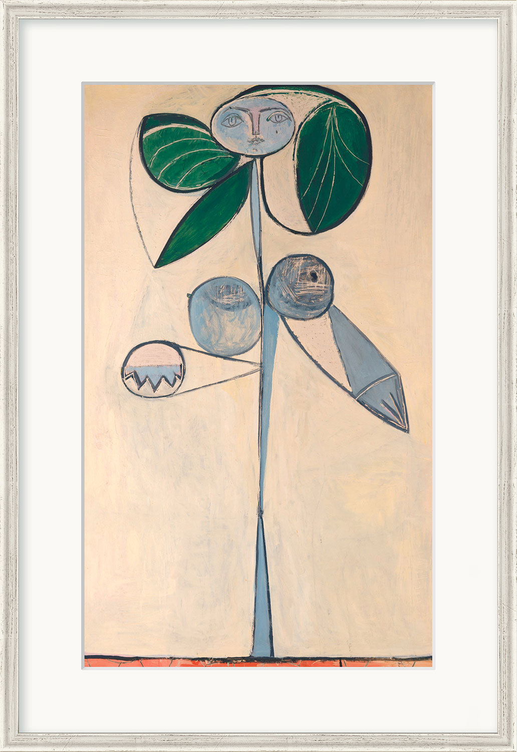 Pablo Picasso: Bild ‚Frauenblume (Francoise Gilot)‘ (1946), gerahmt