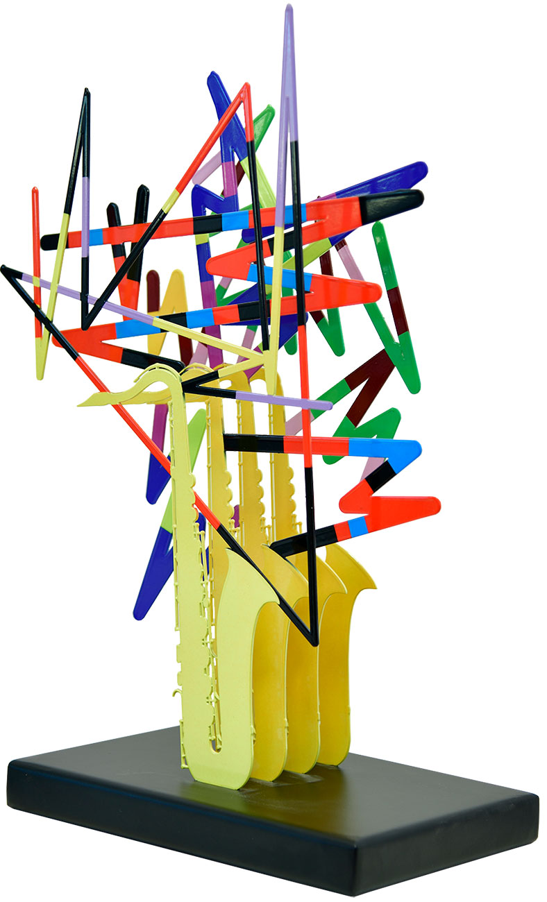 David Gerstein: 3D-Standskulptur ‚Saxophon‘