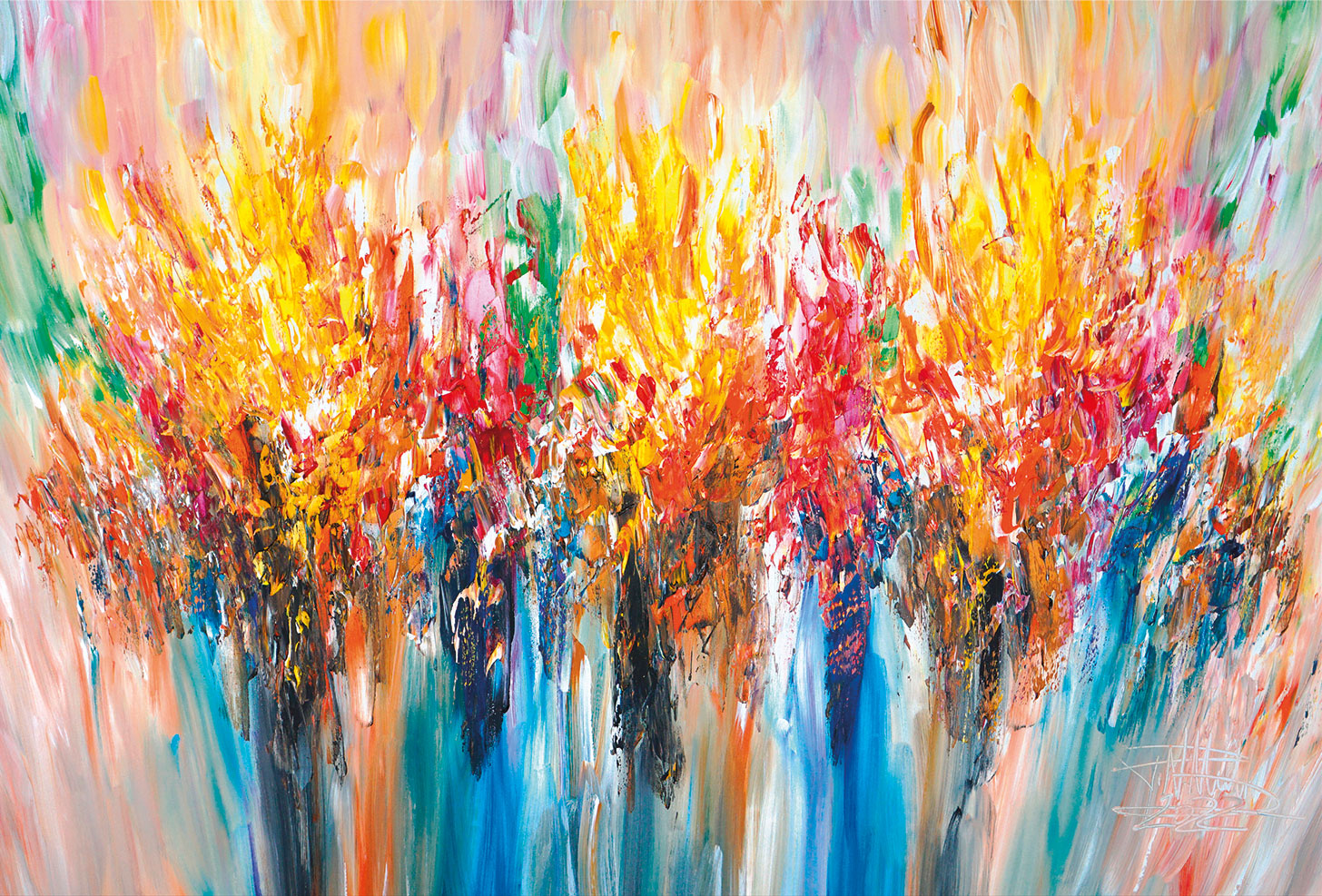 Peter Nottrott: Bild ‚Summer Impressions XL 4‘ (2022) (Original / Unikat), auf Keilrahmen