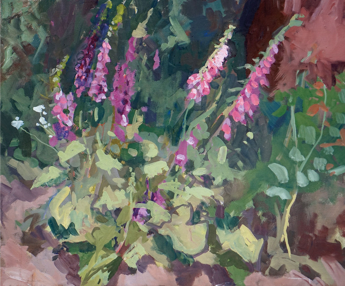 Frank Suplie: Bild ‚Gelting Garten Fingerhut‘ (2019) (Original / Unikat), auf Keilrahmen
