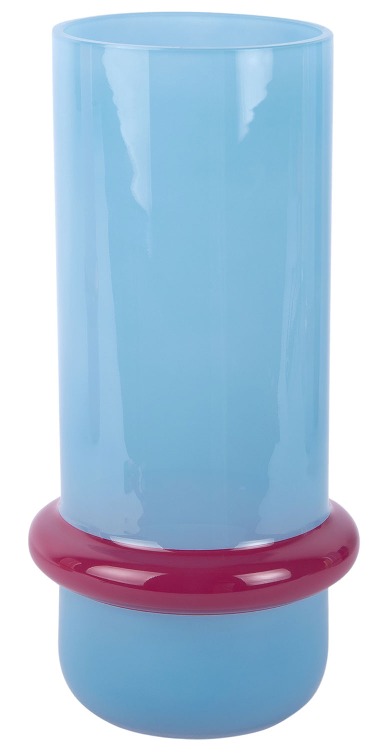 Glasvase ‚Amimado‘, Version in Hellblau/Lila