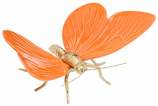 Ceramic figurine "Butterfly", orange version