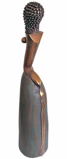 Skulptur "Figur med langt skørt", bronze von Paul Wunderlich
