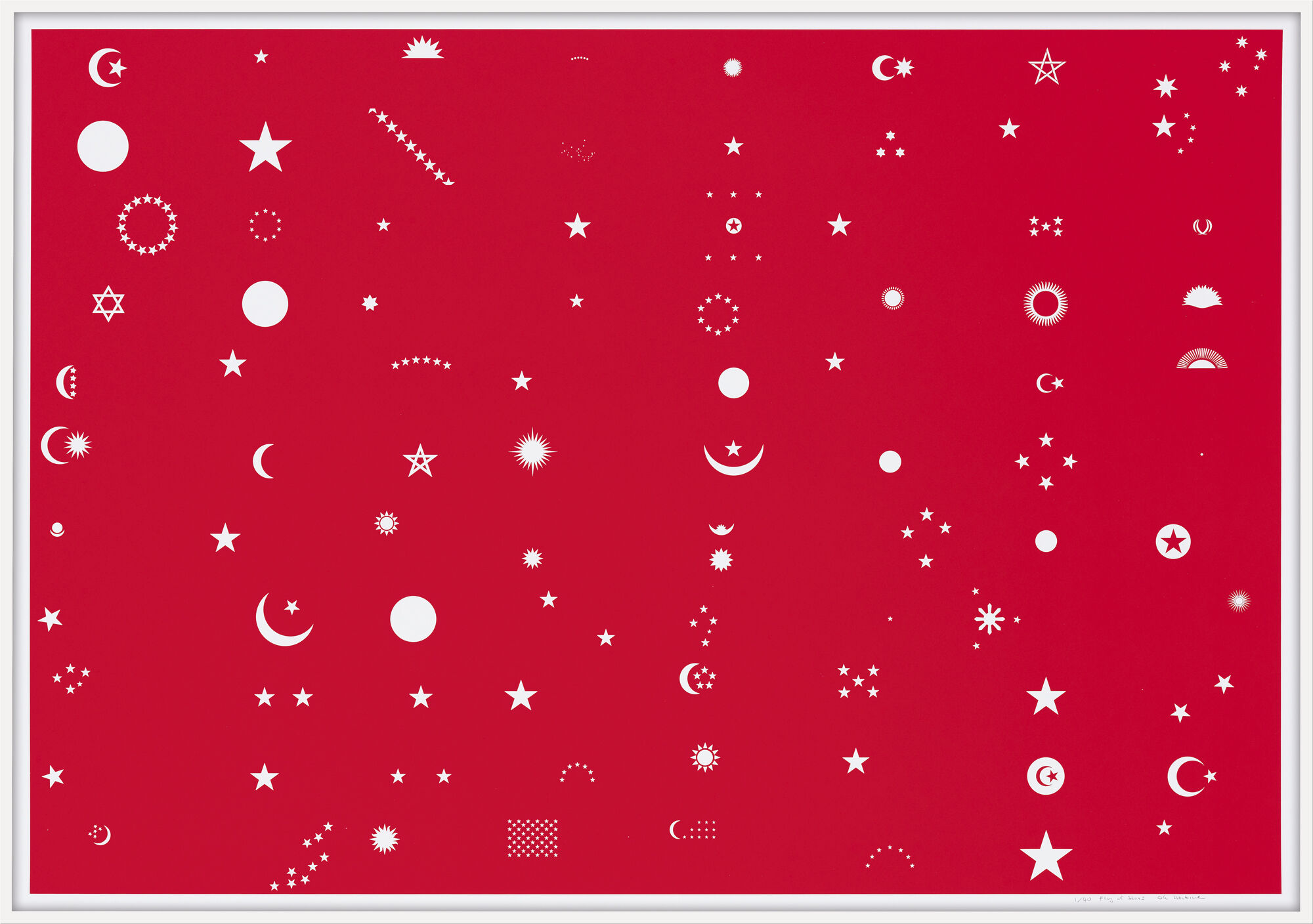 Billede "Flag of Stars (Sun, Moon, Stars)" (2016) von Ole Häntzschel