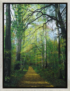 Bild "Herbstwald" (2023) (Original / Unikat), gerahmt von Leo Windeln