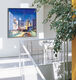 Bild "Berlin by Night" (2008), gerahmt von Namazbek Chekirov