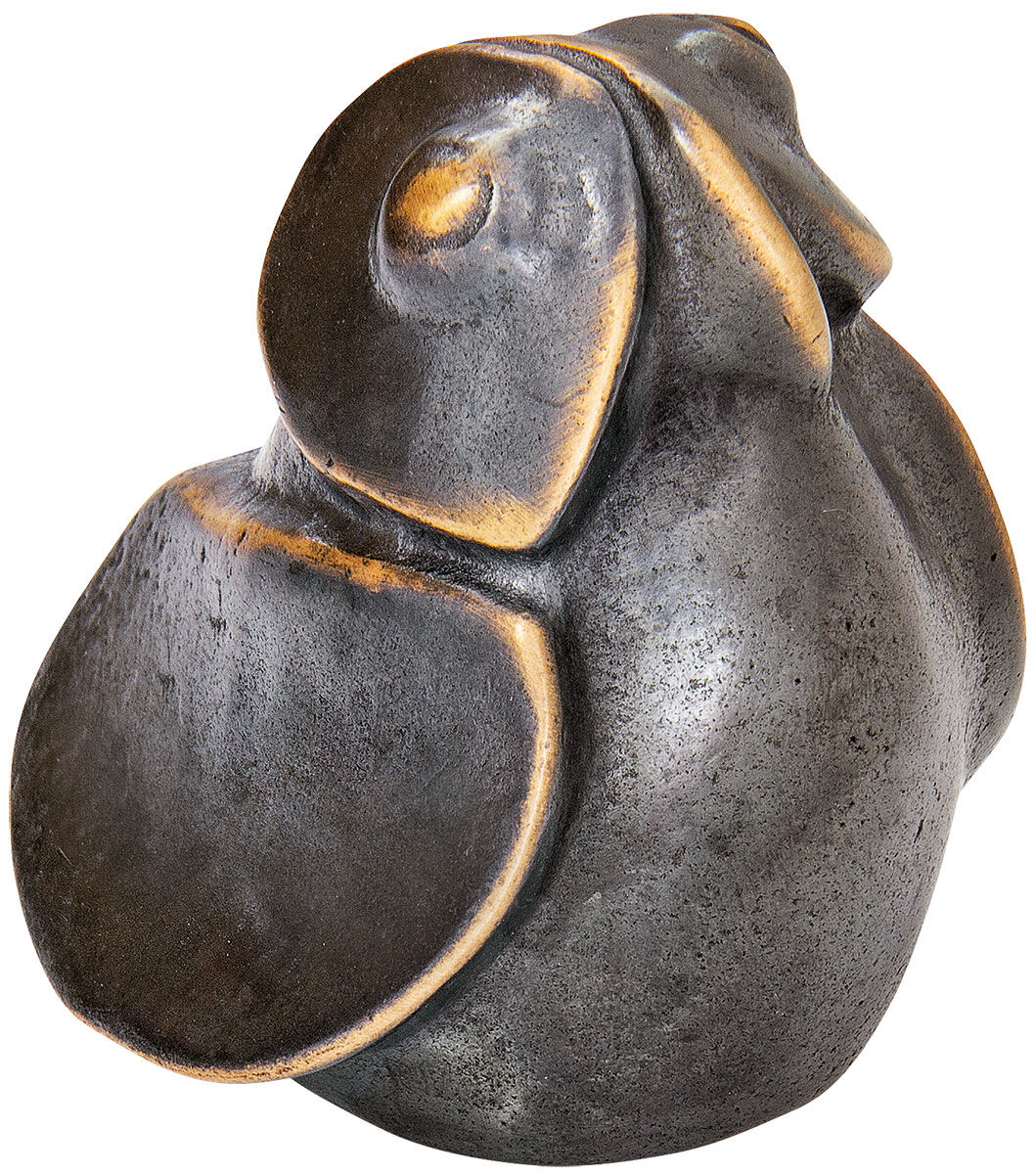 Escultura en miniatura "Búho", bronce de Herbert Fricke