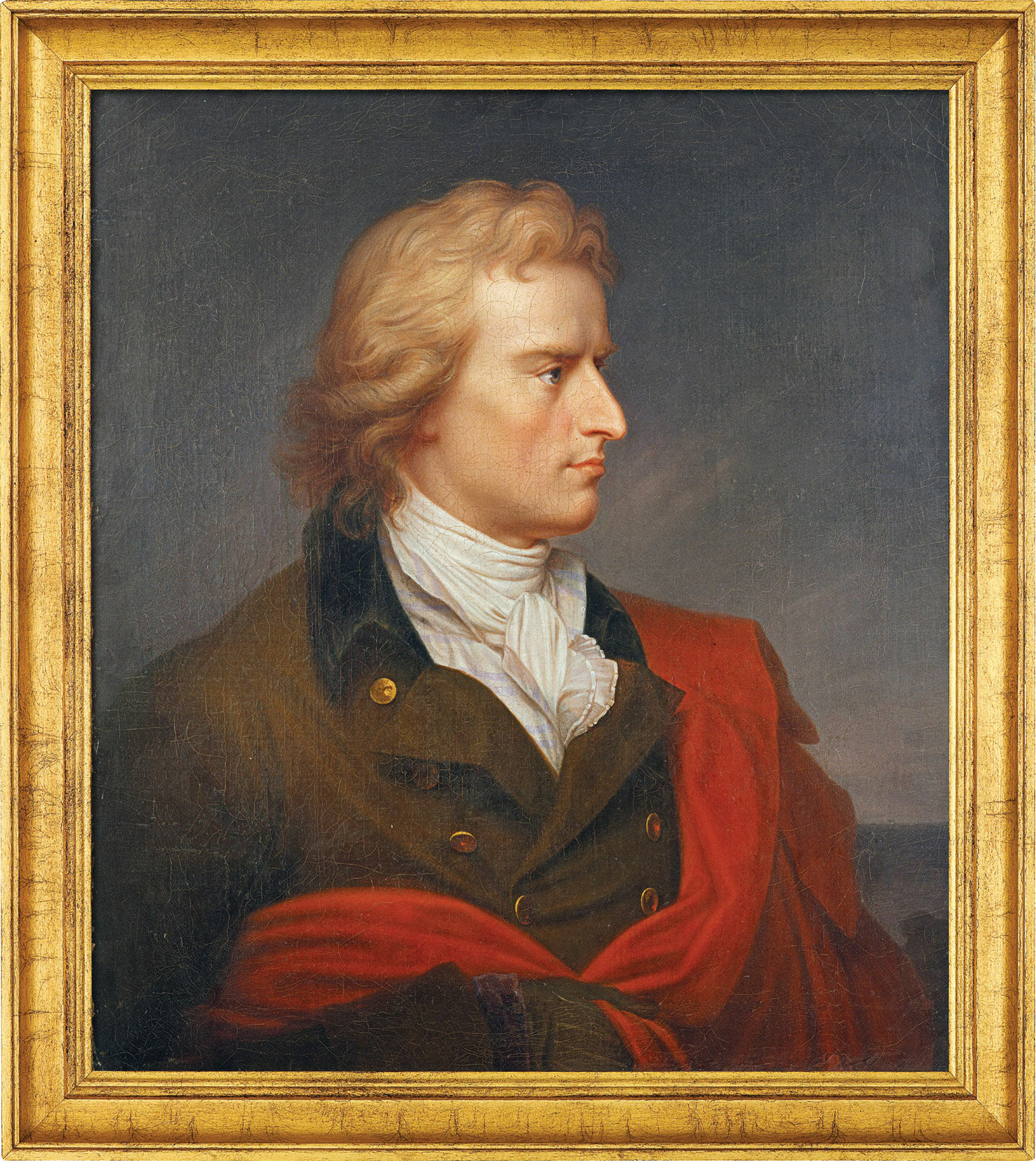 Bild "Schillerporträt" (1808-1809), gerahmt von Franz Gerhard von Kügelgen