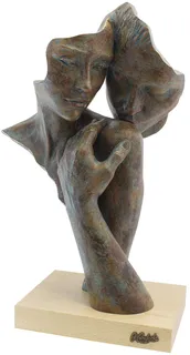 Skulptur "Zuneigung", Kunstguss Steinoptik