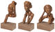 Sæt af 3 skulpturer "Emotions", bronze af Valerie Otte
