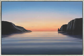 Bild "Abendliche Bucht IV", gerahmt von Michael Krähmer