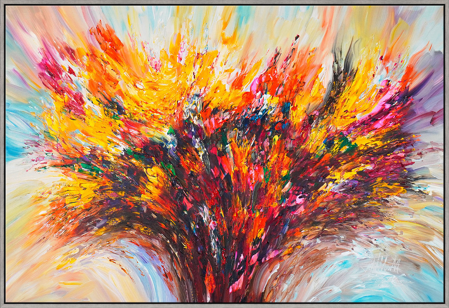 Bild "Bouquet of Colors" (2026) (Original / Unikat), gerahmt von Peter Nottrott