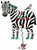 Wanduhr "Zebra", Kunstguss handbemalt
