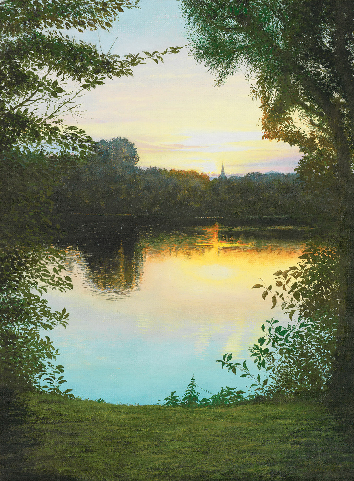 Picture "Evening at Lago Laprello", on stretcher frame by Leo Windeln