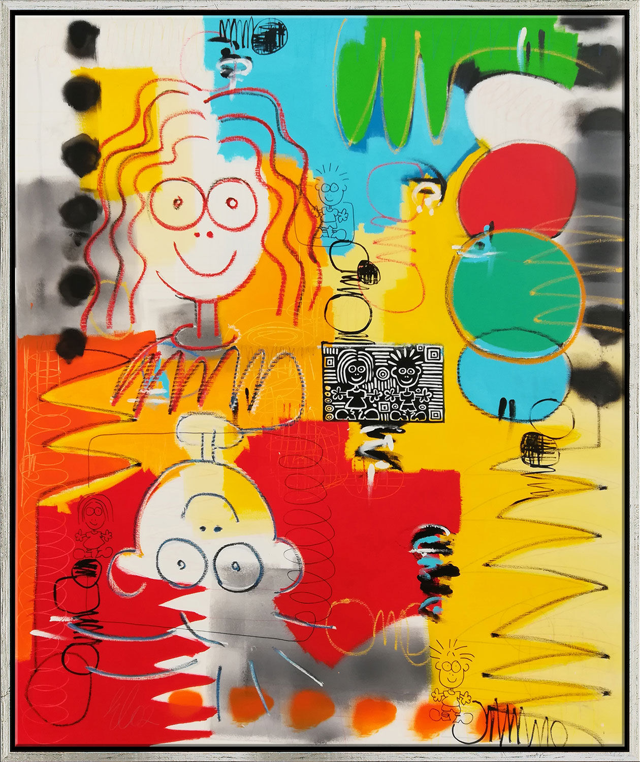 Picture "Two are as weird as one" (2021) (Original / Unique piece), framed by Peter Elsner
