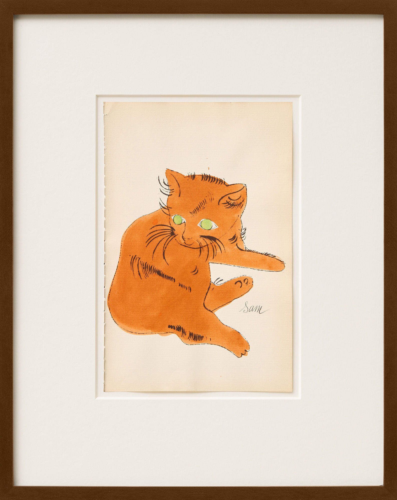Picture "25 Cats Named Sam and One Blue Pussy (FS IV.66 B)" (1954) (serial unique piece) by Andy Warhol
