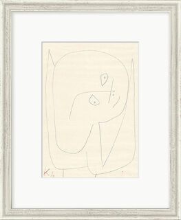Bild "Engel voller Hoffnung" (1939), gerahmt von Paul Klee