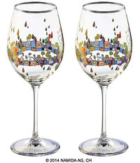 (PM XIX/5) Set de 2 verres à vin "BEAUTY IS A PANACEA - Platinum - White Wine"