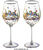 (PM XIX/5) Sæt med 2 vinglas "BEAUTY IS A PANACEA - Platinum - White Wine"