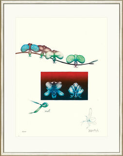 Picture "Orchid II", catalogue raisonné no. 725, framed by Paul Wunderlich