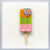 Nástěnná socha „Popsicle“, oranžovo-zelená-růžová verze