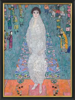 Bild "Bildnis Elisabeth Lederer" (1914-16), Version schwarz-goldfarben gerahmt