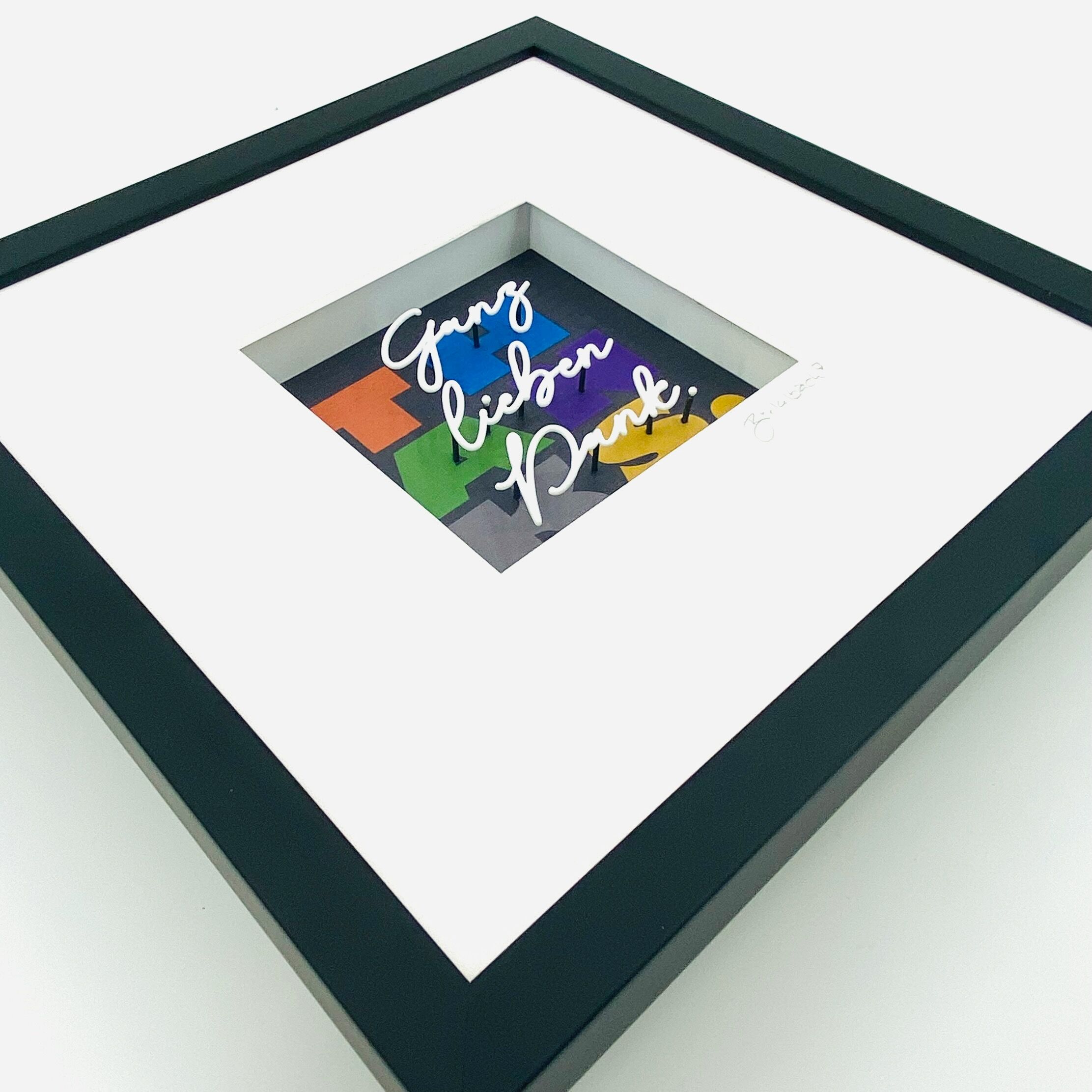 Quadro 3D "Grazie mille" di Ralf Birkelbach