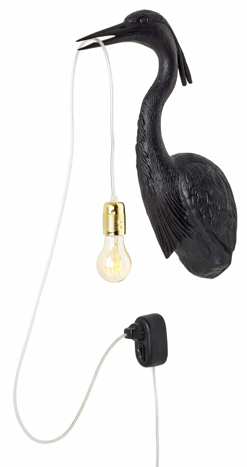 Wandlamp "Vliegende Hollander", zwarte versie von Jasmin Djerzic