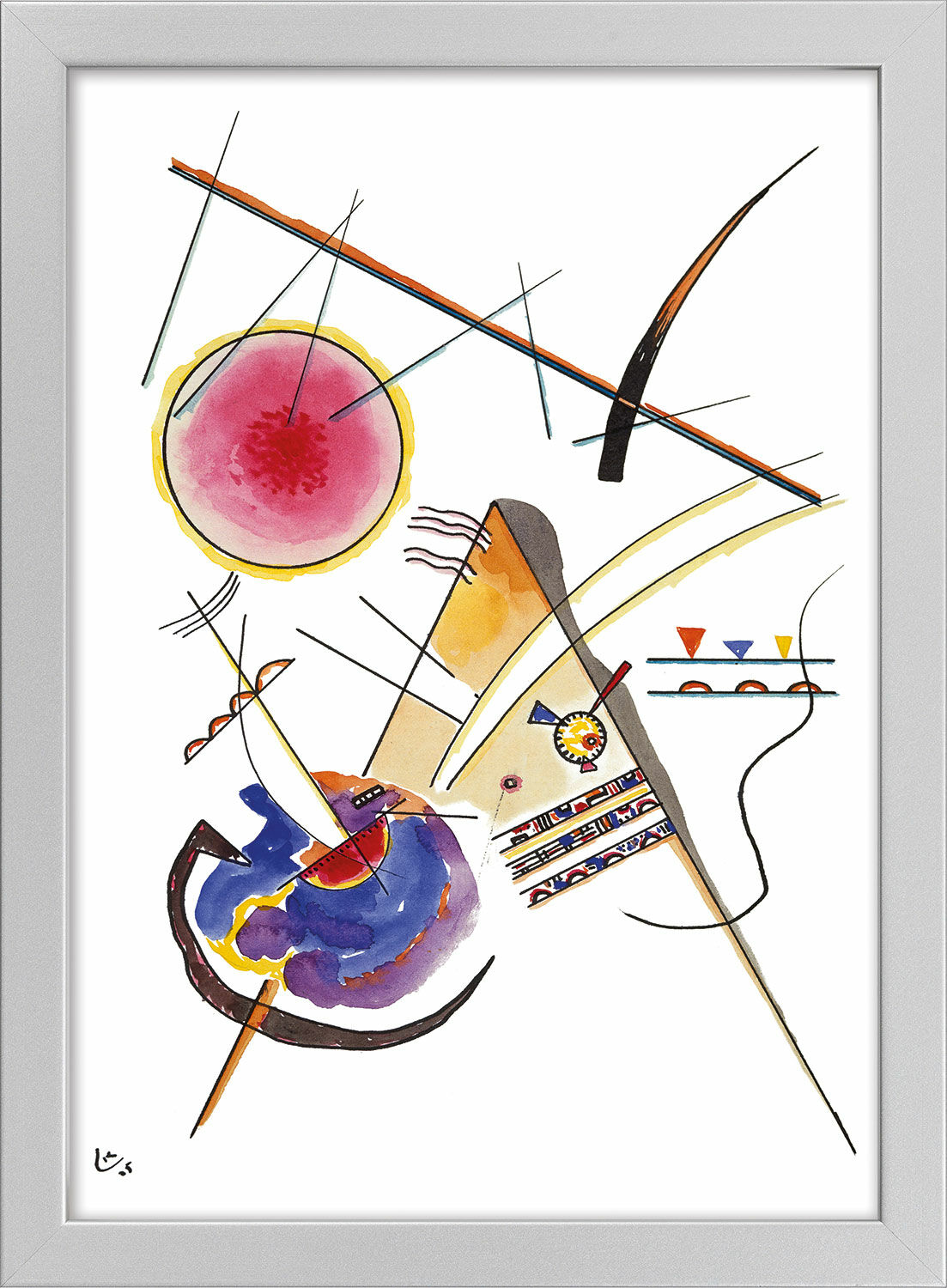 Bild "Komposition" (1925), gerahmt von Wassily Kandinsky
