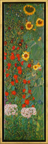 Picture "Sunflowers", framed by Gustav Klimt