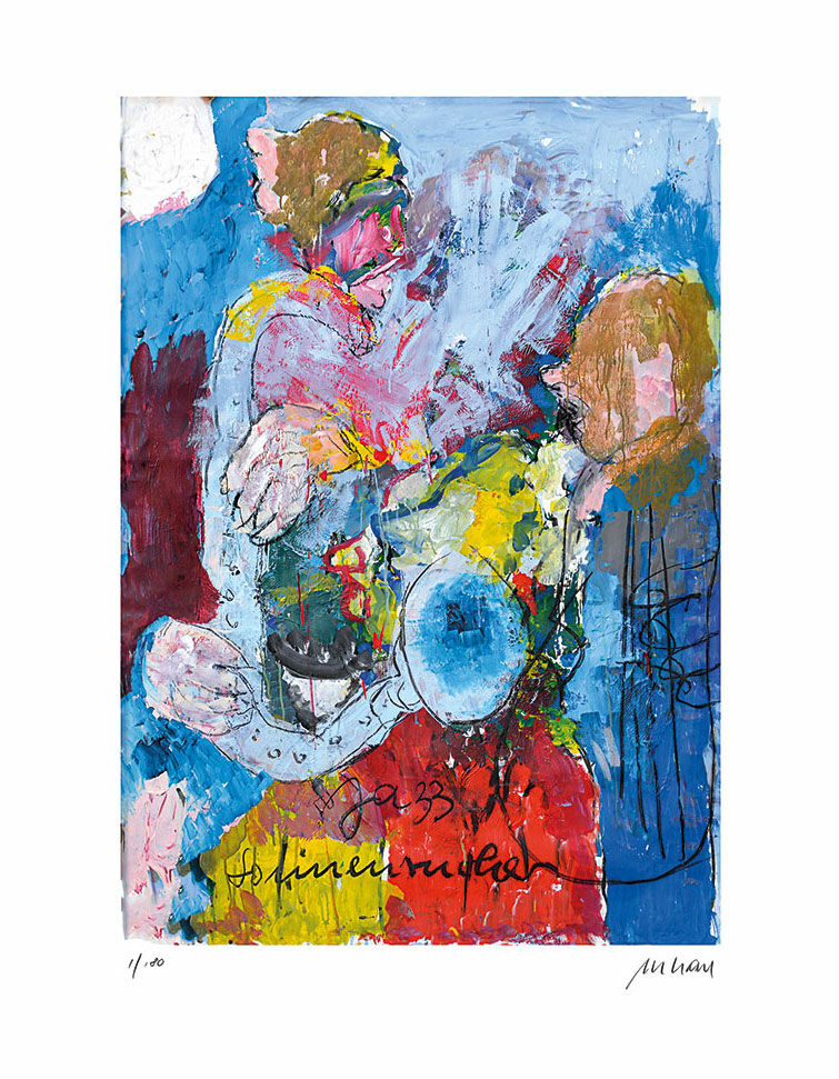 Picture "That Funny Jazz Band" (2023), unframed by Armin Mueller-Stahl